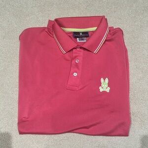 Mens XL pink Psycho Bunny “Big Bunny” golf shirt